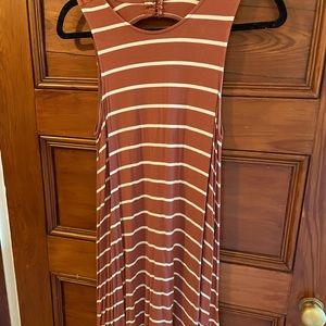 Red and white striped dress, size small